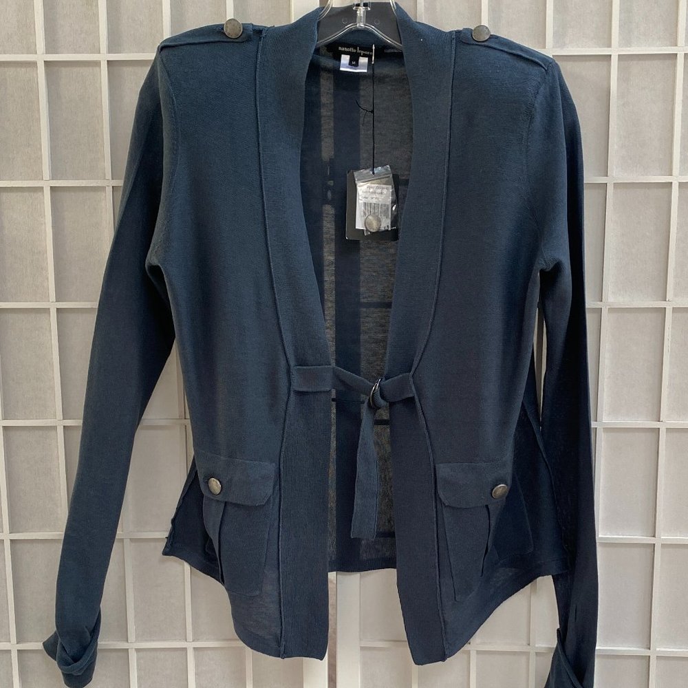 Nanette LePore Cardigan, NWT Size Medium, Blue